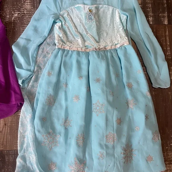 Frozen Elsa Light Blue Sparkle Dress + Anna Purple Vest - Picture 3 of 6